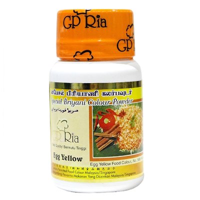 GP RIA Briyani Color Powder - Egg Yellow (100gm x 12 pcs)